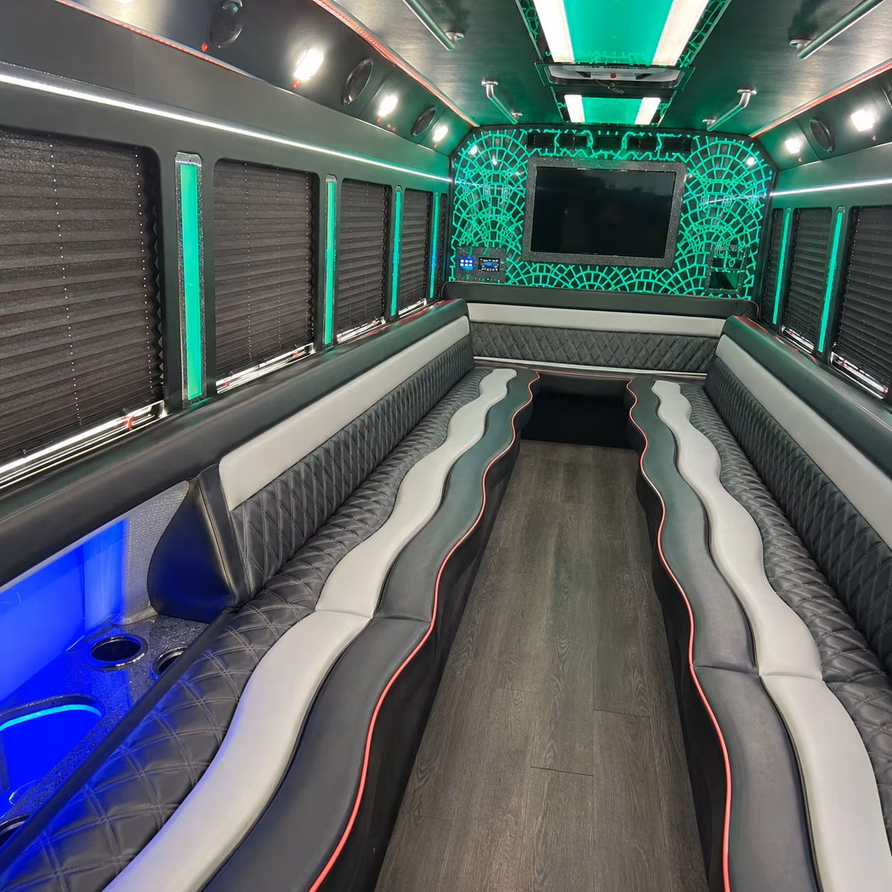 Phoenix Birthday, Sweet 16, & Quinceañera Transportation party bus exterior