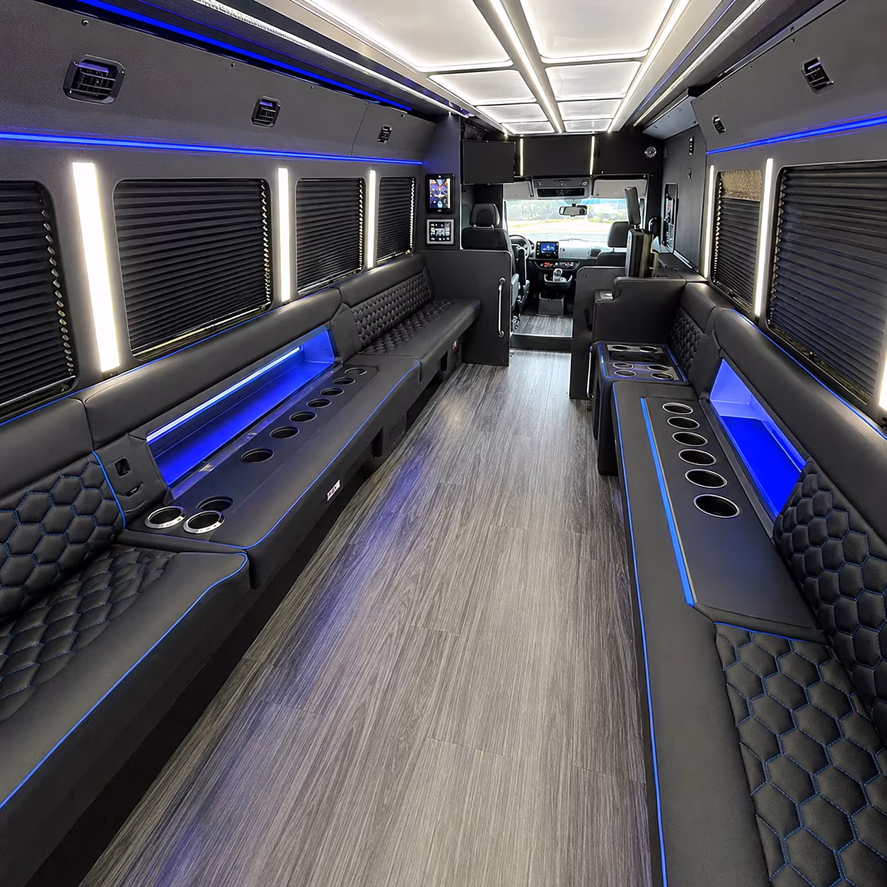 Phoenix Private Event Transportation party bus interior