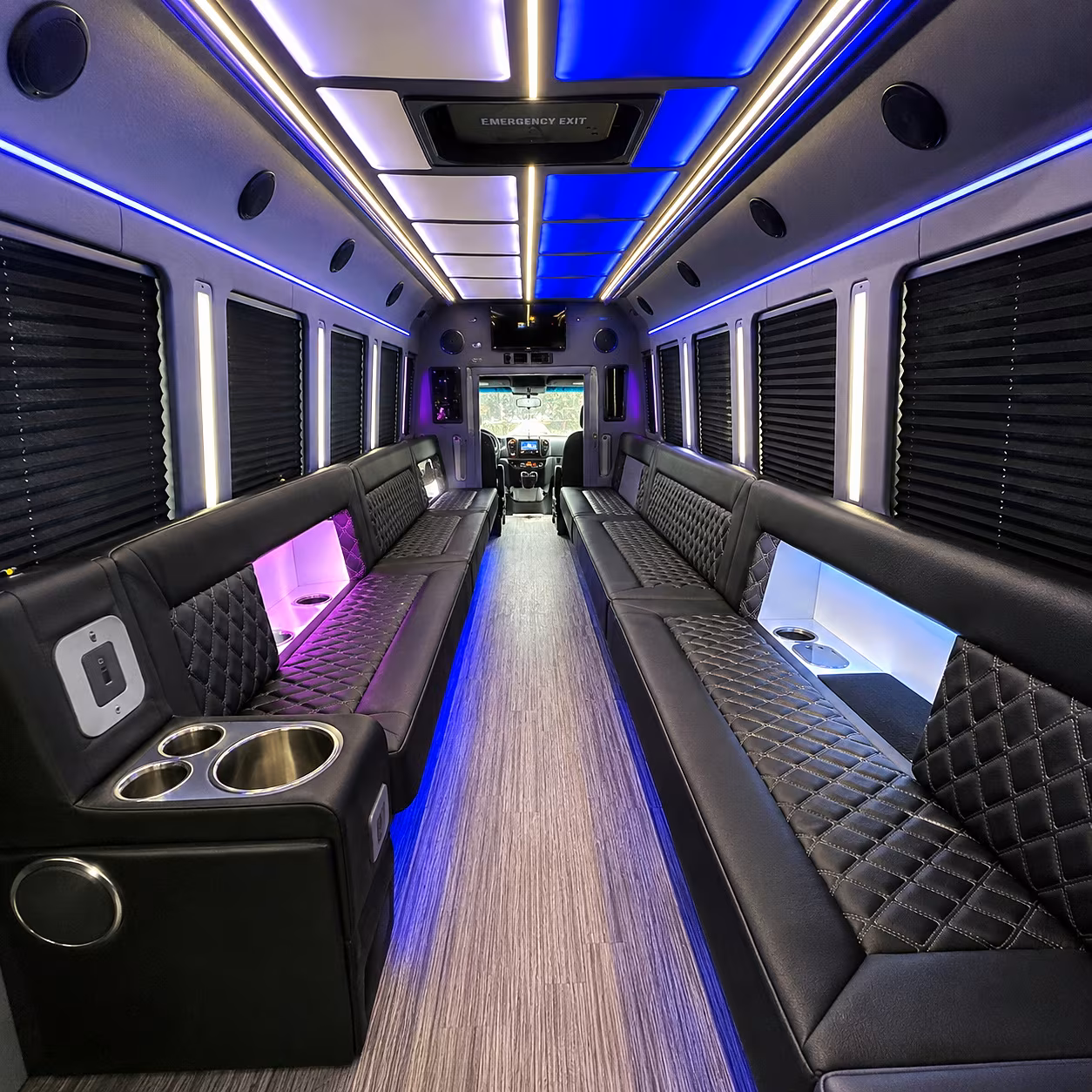 Phoenix Private Event Transportation party bus interior