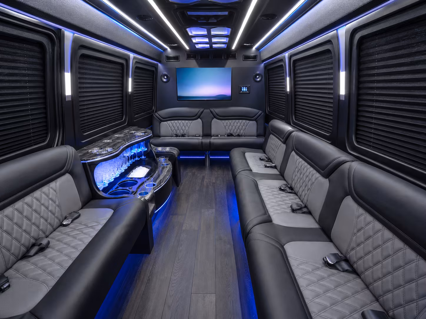 Phoenix School Event Transportation party bus exterior