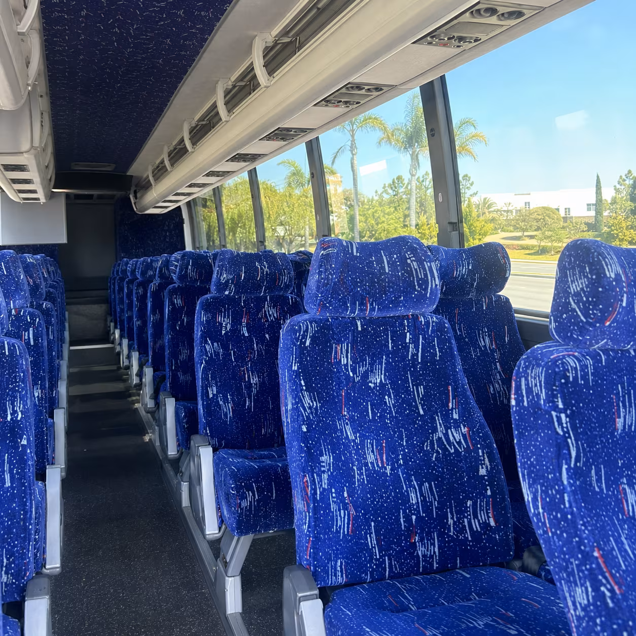 Phoenix School Event Transportation party bus interior