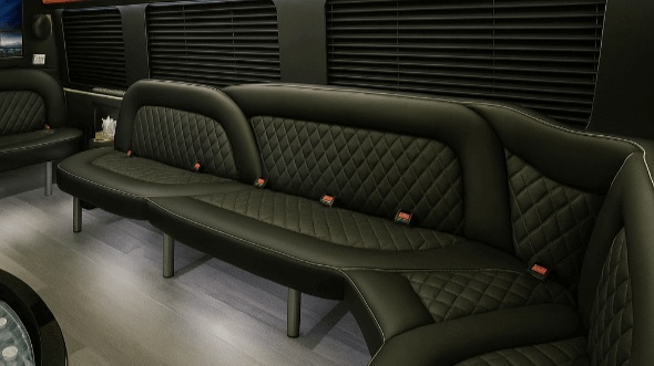 Interior of Charter Bus Company Gilbert's 15 Passenger Party Bus in Gilbert