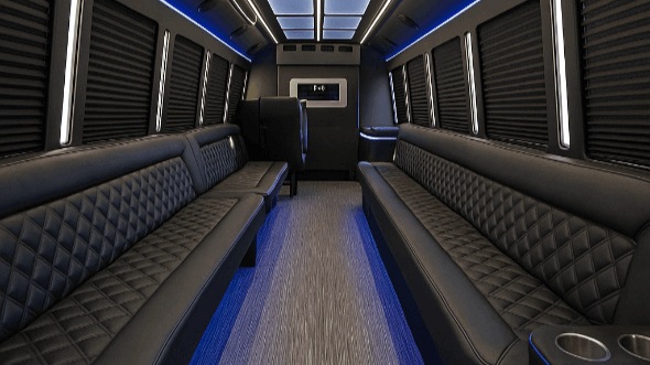 28 passenger party bus interior