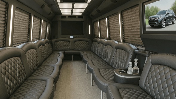 Interior of Charter Bus Company Mesa's 30 Passenger Party Bus in Mesa