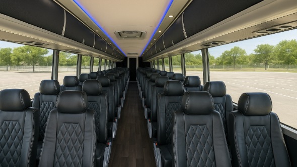 Interior of Charter Bus Company Phoenix's 40 Passenger Charter Bus in Phoenix