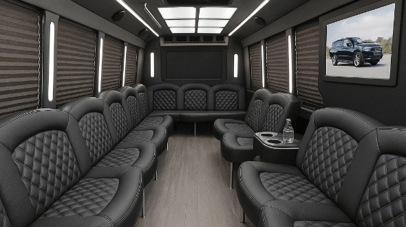 Interior of Phoenix Party Bus Company's 40 Passenger Party Bus in Phoenix