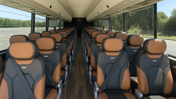 Interior of Charter Bus Company Phoenix's 47 Passenger Charter Bus in Phoenix