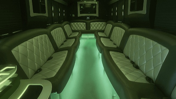 Interior of Phoenix Party Bus Company's 50 Passenger Party Bus in Phoenix