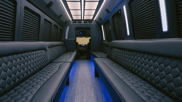 50 passenger party bus interior