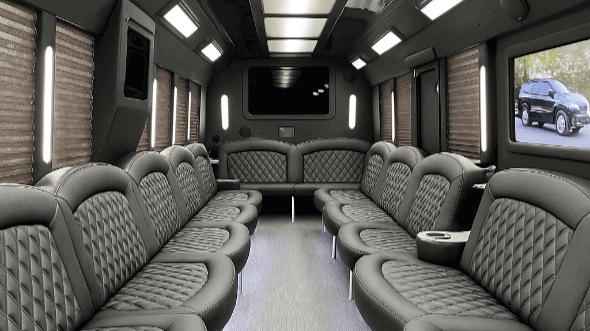 phoenix 25 passenger party bus inside